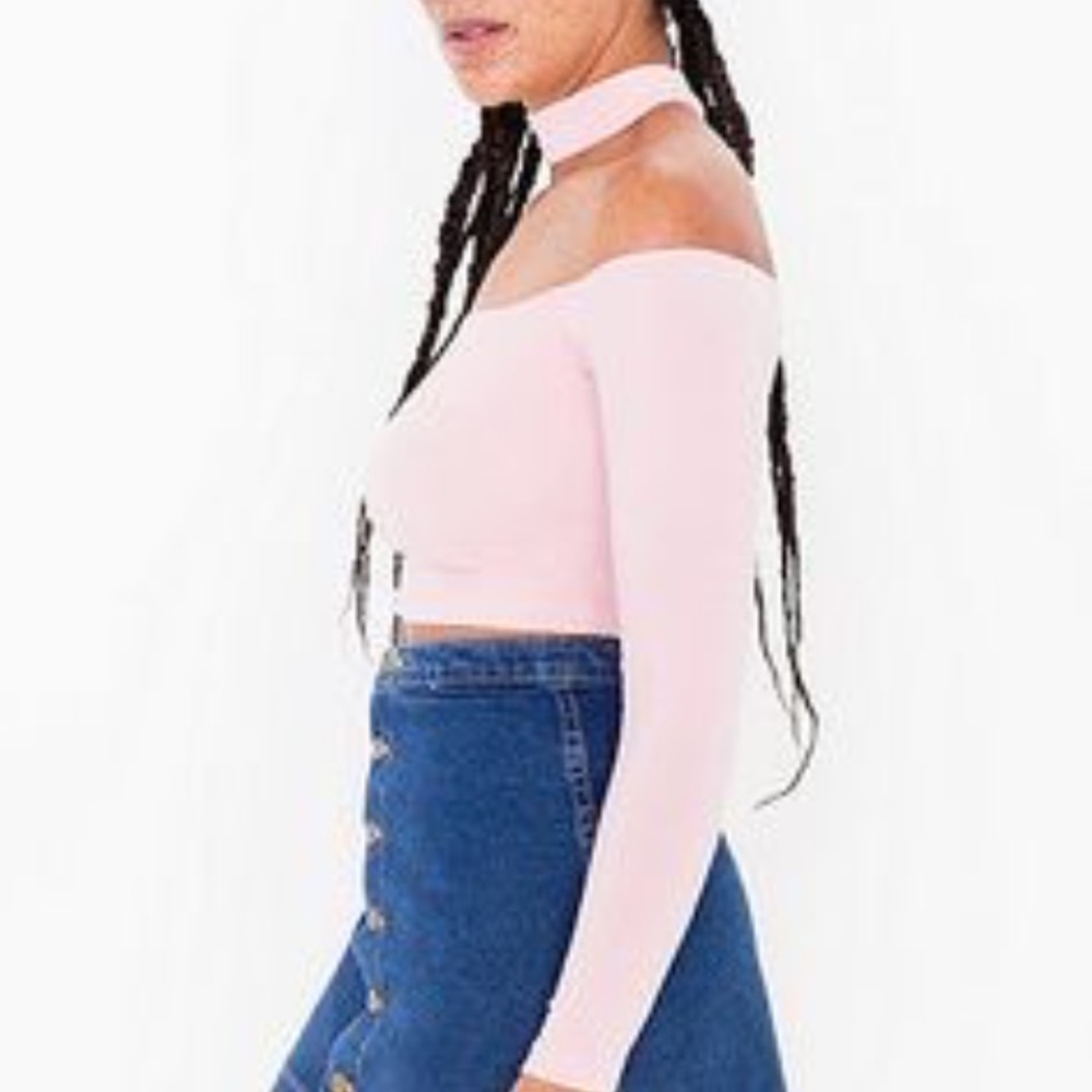 American Apparel Mid Length Choker Top - Picture 2 of 3
